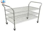 RK Bakeware China Foodservice NSF 3 Tier Stainless Steel Food Serving Trolley