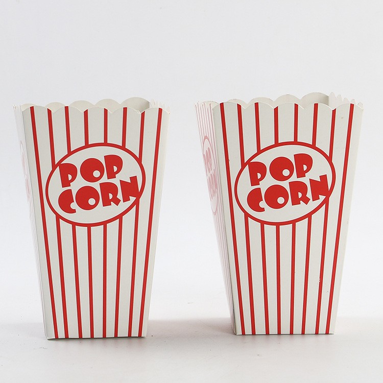 Disposable Personalized Popcorn Bucket , Custom Printed Paper Popcorn Buckets
