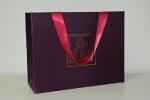 Custom Print Shopping Gift Paper Bags Laminated With Cloth Satin Silk Linen And