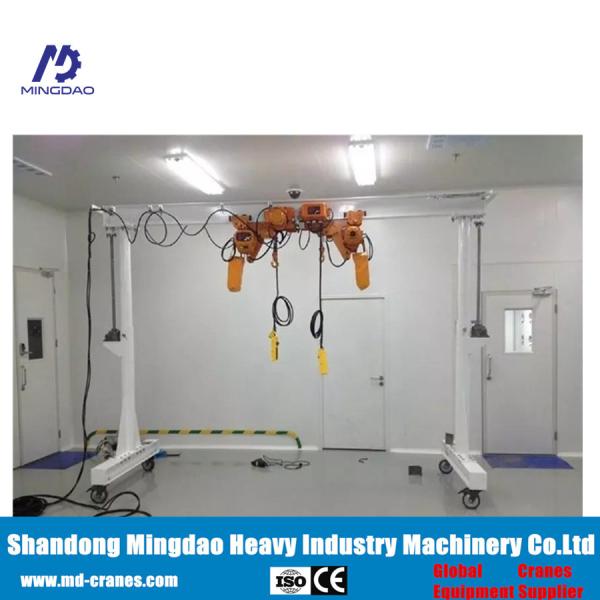 Quality MD China Famous Brand 3 Ton Simple Structure 4 Wheels Mini Gantry Crane for sale