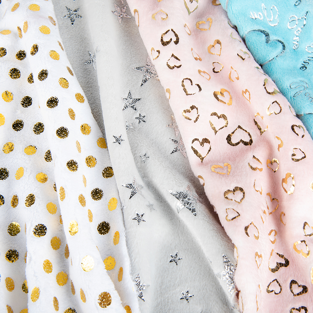 Sparkling Sequin Flannel Fleece for Home Textiles and Lingerie 100% Polyester Brushed