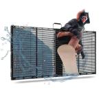 CE ROHS FCC Certified Transparent LED Display Glass Curtain For Shopping Window