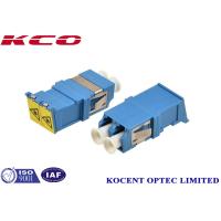 Buy cheap Auto Shutter Fiber Optic Cable Adapter 9/125 Single Mode LC/UPC Duplex Plastic product
