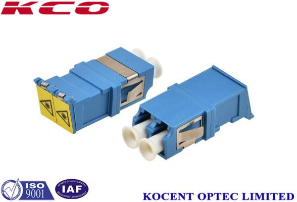 Buy cheap Auto Shutter Fiber Optic Cable Adapter 9/125 Single Mode LC/UPC Duplex Plastic Material from wholesalers