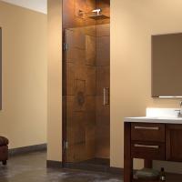 Buy cheap Frameless Single Tempered Glass Door SS Hinge Swing Clear Glass Shower Doors product