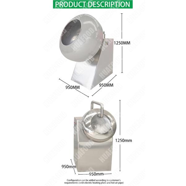 Peanut 0.75kw Automatic Pouring Flavor Coating Machine