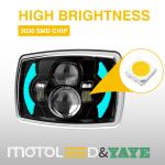 Blue DRL CD70 70cc Projector Lens Motorcycle LED Headlight DC12V White