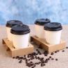Buy cheap Custom Logo Reusable Cup Carrier , Coffee Mug Carrier Recycle Brown Kraft Paper from wholesalers