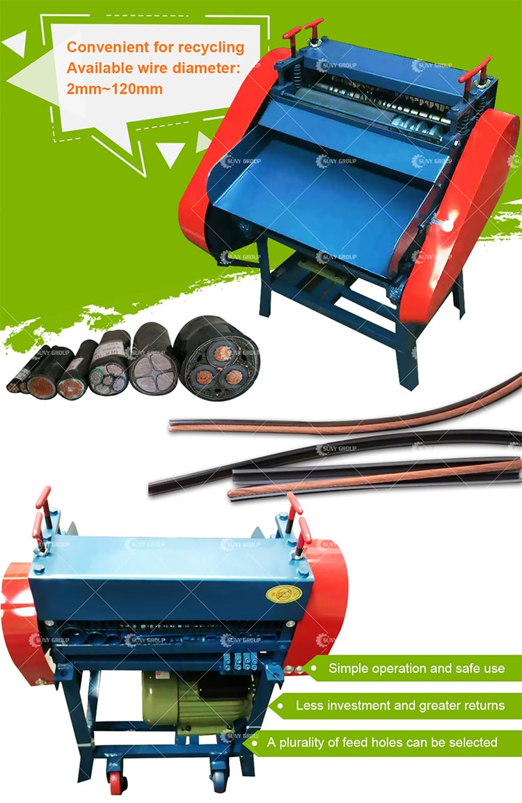 zy-38/45/60/70/80 Automatic Cable Stripper Cutter Scrap Copper Wire Stripping Machine