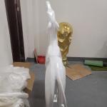 Handmade Standing Fiberglass Dog Statue H155cm