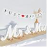 Buy cheap Large White Mr & Mrs Sign for Wedding Table with Just Married Banner - Wooden Letter Decorations for Anniversary from wholesalers