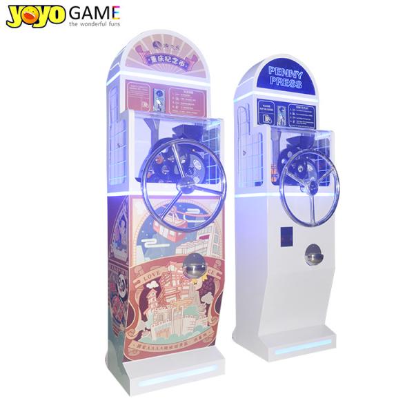 Coin Operated Arcade Game Machine Tourist DIY Souvenir Coin Press Game Machine Museum Penny Video Redemption Machine For