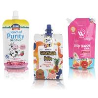 Buy cheap OPP VMPET PE Eco Friendly Plastic Packaging Customized Drinking Plastic Spout product