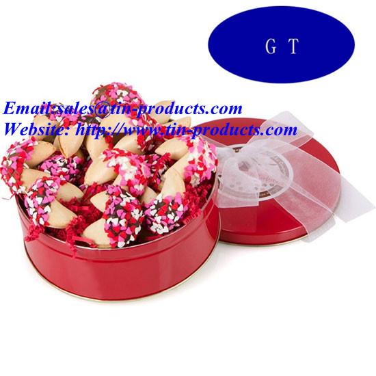 Beautiful and Lovely Promotion Biscuit Tin Box, Metal Biscuit Can, Biscuit Box