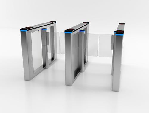 Buy cheap Fastlane Tempered Glass Pedestrian Turnstile Gate Sever Motor Control from wholesalers