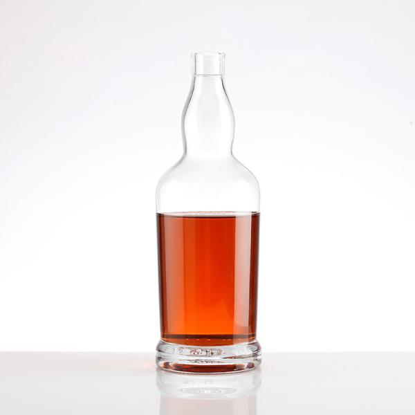 Custom Whiskey Bottle with Cork Super Flint Glass Square Liquor and Alcoholic
