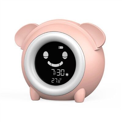 Sleep Training Kids Alarm Clock Penguin 3 LED color changing ROHS approval