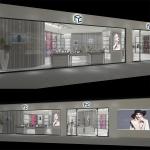 OEM Electroplate Jewelry Shop Furniture Jewellery Glass Counter Display Brushed