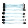 Buy cheap PSU Cable 24pin ATX 4+4pin EPS 8pin PCI-E 6pin PCI-E SilverJacketed PSU Extension Cable Blue Yellow Pink Orange from wholesalers