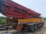 Red 2012 Used 56m Truck Mounted Pump Contractor Trailer Pump Feeding Height 1540