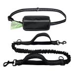 Pet Sports Running Reflective Material Leash Dog Double Handle Leash With Waist
