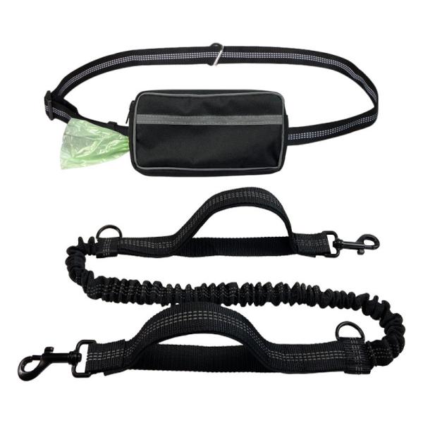 Buy cheap Pet Sports Running Reflective Material Leash Dog Double Handle Leash With Waist Bag Set from wholesalers