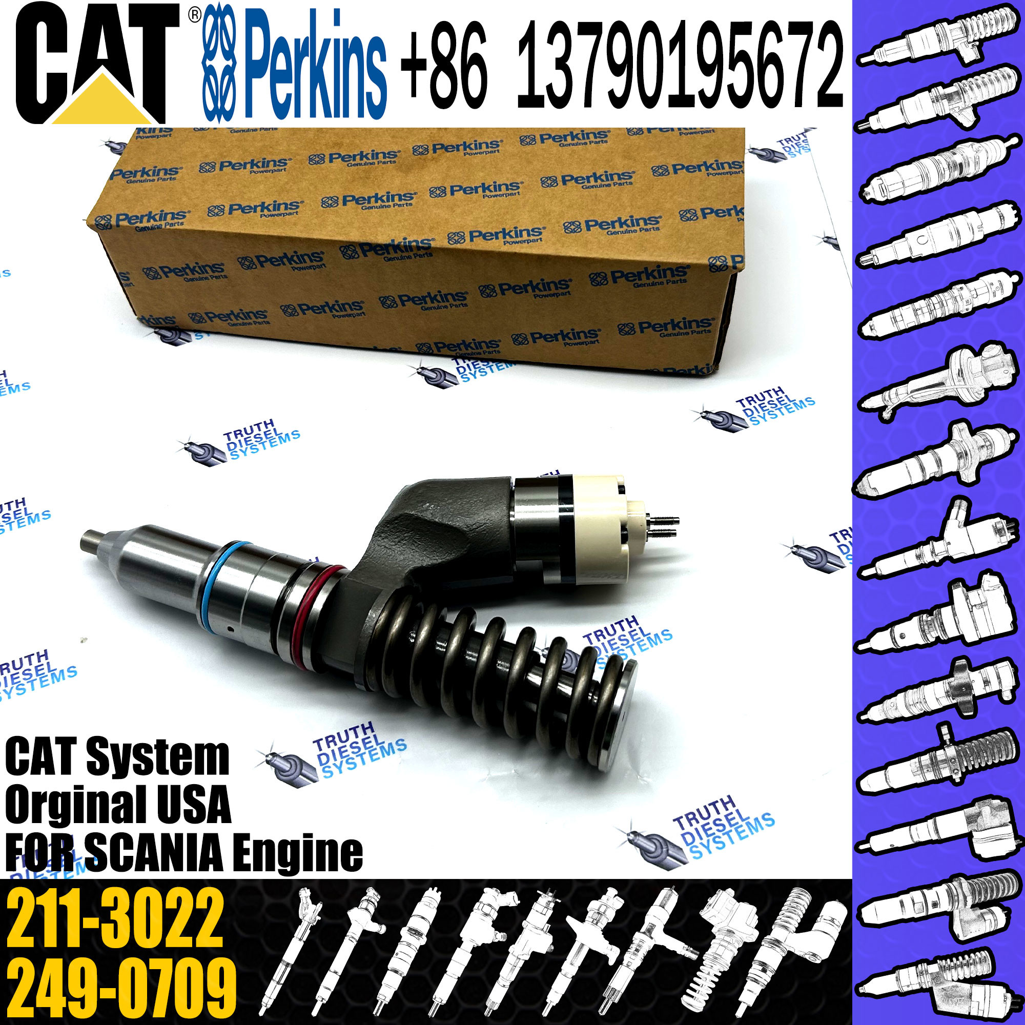Common Rail Injector C15 C18 Engine Parts Fuel Injector 211-0565 211-3022 211-3023 211-3025 211-3027