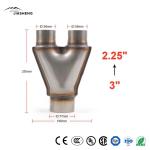 Y-Shaped Three-Way Exhaust Pipe Catalyst Car Engine Converter Suppliers