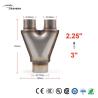 Buy cheap Y-Shaped Three-Way Exhaust Pipe Universal Style Car Accessories Euro 1 Catalyst Auto Catalytic Converter from wholesalers