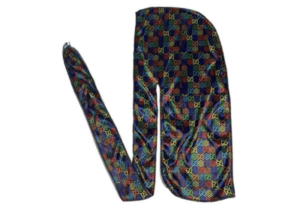 Buy cheap GG Rainbow Silk Silky Satin Designer Durag Supplier Bulk Wholesale from wholesalers