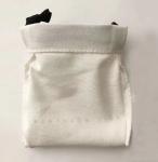 Screen Printing Drawstring Jewelry Pouch White Cotton Jewelry Pouch For Watches