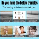 15x5mm Self Adhesive Weather Stripping Brush Sealing Wool Pile Draught Excluder