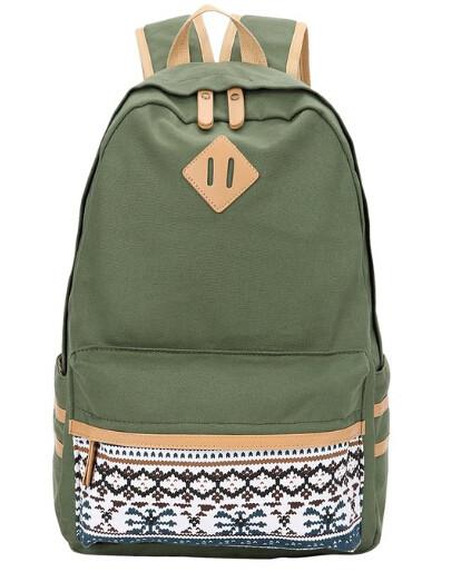 Buy cheap Casual Style Canvas School Bags , Unisex Travel Hiking Backpack Custom Color from wholesalers