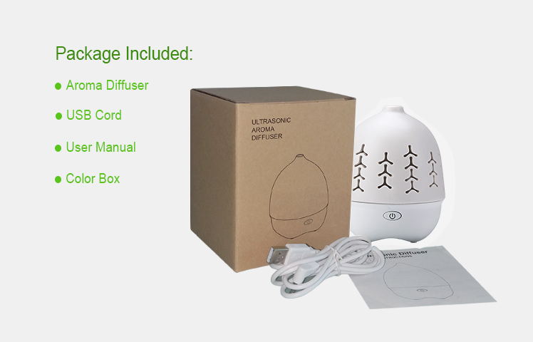 Ceramic Gift White Mist Aroma Diffuser USB Essential Oil Available