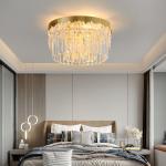 Stainless Steel Gold Lighting Modern Polished Round led flush mount ceiling