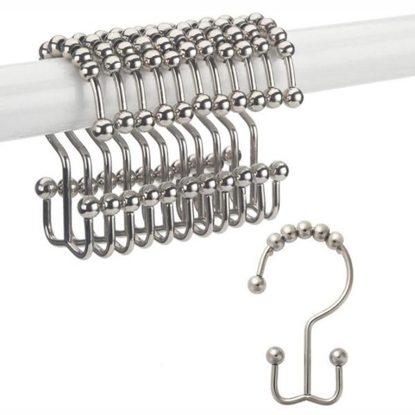 Buy cheap Stainless Steel Shower Curtain Rings For Bathroom Double Glide from wholesalers