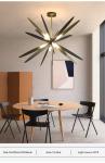 Nordic Black Dragonfly Art Chandelier Luxury Living Room Restaurant Cafe