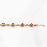 Buy cheap 18k Rose Gold Plated 925 Silver Link Garnet Tennis Bracelet(H07) from wholesalers