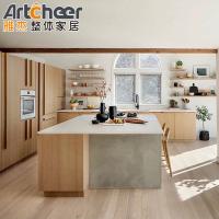 Buy cheap Contemporary High Gloss Kitchen Units Cabinets American Walnut Wood Veneer product