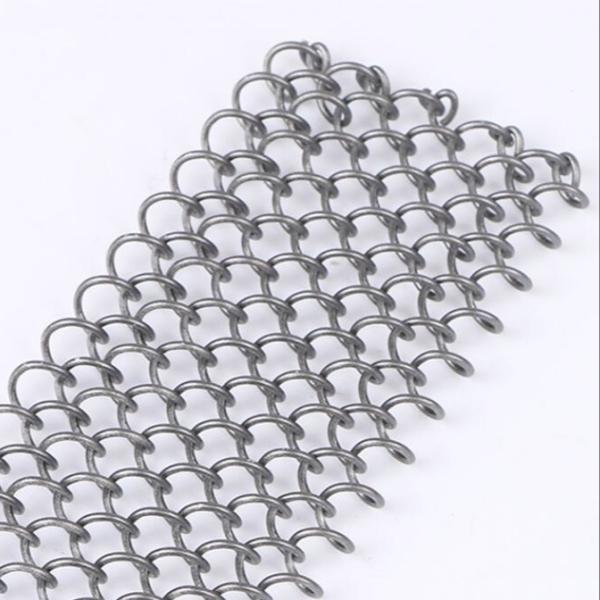 Buy cheap Gold Color Anti Rust Aluminum Decorative Mesh Metal Coil Drapery from wholesalers