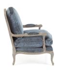 Louis antique living room fniture upholstery accent chair wooden fram chair
