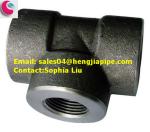 rating 3000LBS threaded tee CS ASTM A105