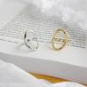 Buy cheap Lanciashow 925 Sterling Silver Jewelry Open Ring Simple Geometric Irregular Hollow Style from wholesalers