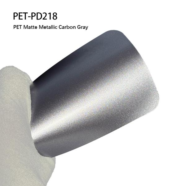 Buy cheap PET-PD218 PET Matte Metallic Carbon Gray Car Body Sticker 7.5 Mil Self Adhesive from wholesalers