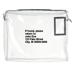 CUSTOM TRANSPARENT VINYL WALLET CLUTCH FILE BASE TRANSPORT SAC-18W X 14H X 4D -