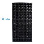 Lightweight Pet Rice 98 Cell Seed Tray Plastic Seed Germination Tray For Farm