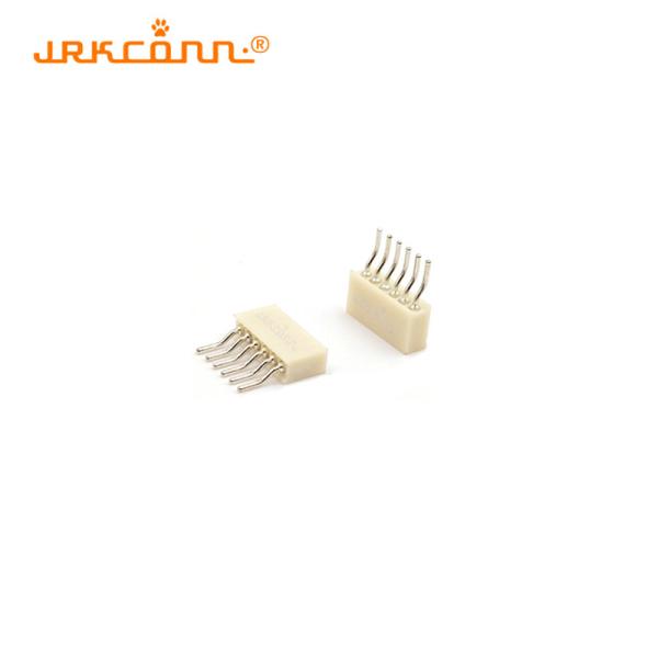 Buy cheap Female 1.27mm Pitch 6 Pin Header Connector White Insulator Round Pin Header from wholesalers