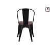 Buy cheap 86cm Height Black Metal Restaurant Chairs Tolix Bar Stool With Wooden Seat from wholesalers