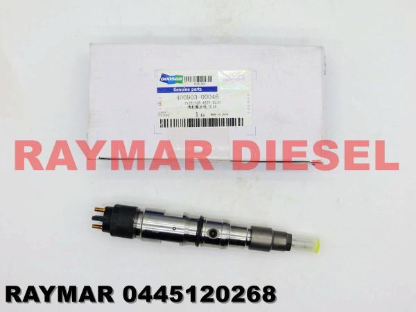Buy cheap BOSCH Genuine common rail fuel injector 0445120268 for DOOSAN DL06S 400903-00046 from wholesalers