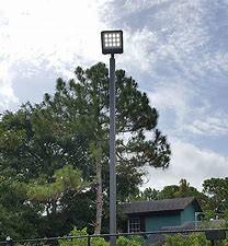 Buy cheap Hot Roll Steel Q235 Flood Light Poles Galvanized Anti Corrosion from wholesalers